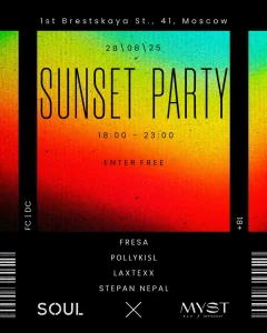 Sunset party poster