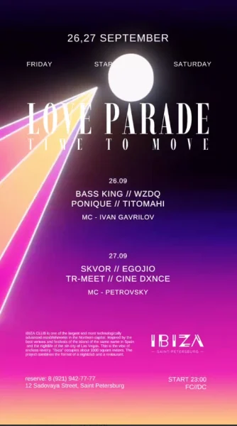 Love parade time to move