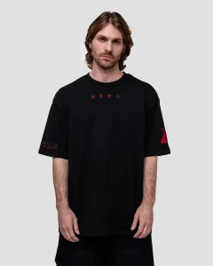 Футболка Ra мужская, цвет черный с красным, размер xs
