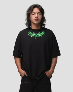 Футболка Spike B/G, цвет черный с зеленым, размер m