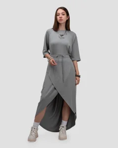 Платье Cardi gray, цвет светло-серый, размер 46