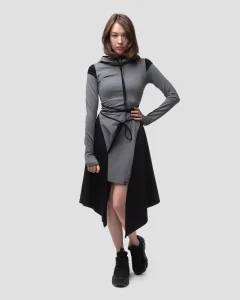 Платье Assassin light gray женское, цвет светло-серый с черным, размер 48