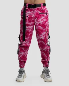 Брюки Jungle Camo P/W мужские, цвет розовый с белым, размер 44