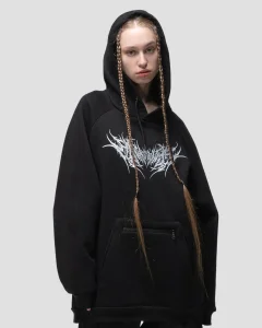 Худи Phantom B\W женское, цвет черный с белым, размер m