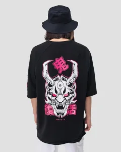 Футболка Oni B/P мужская, цвет черный с розовым, размер 42