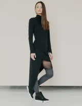 Платье Спираль черный - S - Черный