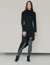 Платье Спираль черный - L - Черный