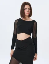 Топ ЭНИ черный - S - Черный