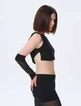 Crop top BURN черный - M - Черный