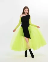 Платье Mystic Noir зеленое - S - Черный