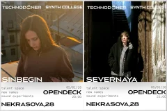 synth college open decks poster