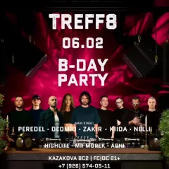 Treff8 B-day party poster