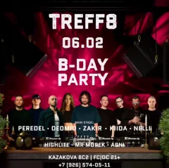 Treff8 B-day party poster