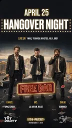 FREE BAR: Hangover night poster