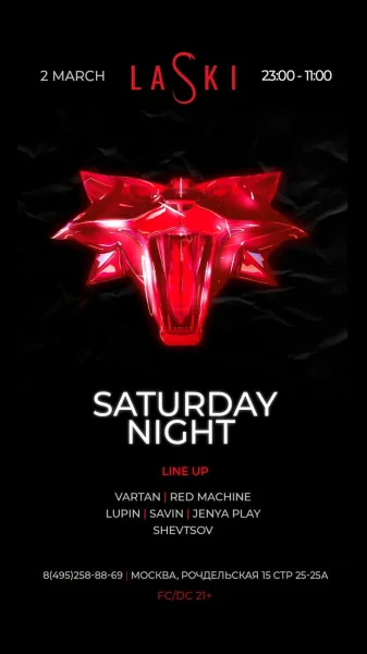 Saturday night