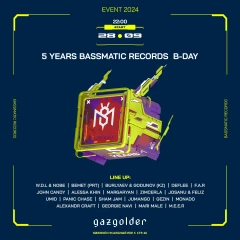 5-YEARS BASSMATIC RECORDS B-DAY poster